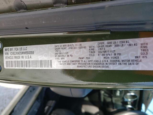 2021 JEEP WRANGLER S - 1C4GJXAG5MW550359