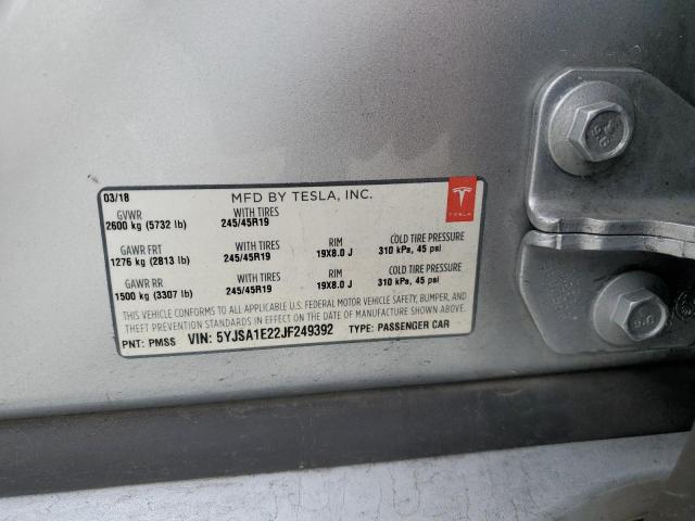 5YJSA1E22JF249392 Tesla MODEL S