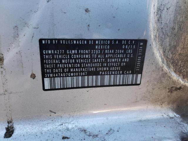 2016 VOLKSWAGEN GTI S/SE - 3VW447AU7GM001067