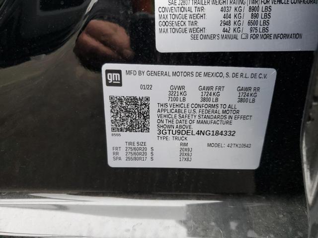 2022 GMC SIERRA LIM - 3GTU9DEL4NG184332