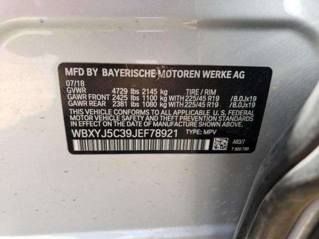 2018 BMW X2 XDRIVE2 - WBXYJ5C39JEF78921