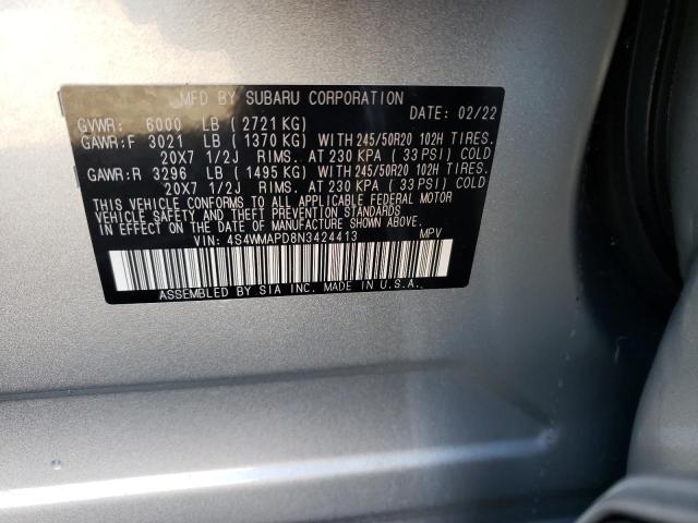 4S4WMAPD8N3424413 Subaru Ascent LIM 10