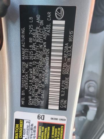 2022 LEXUS ES 350 F-S - 58AJZ1B13NU131126