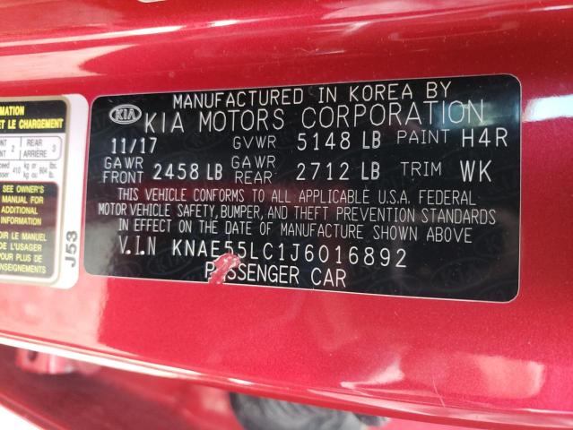 KNAE55LC1J6016892 KIA Stinger Gt2