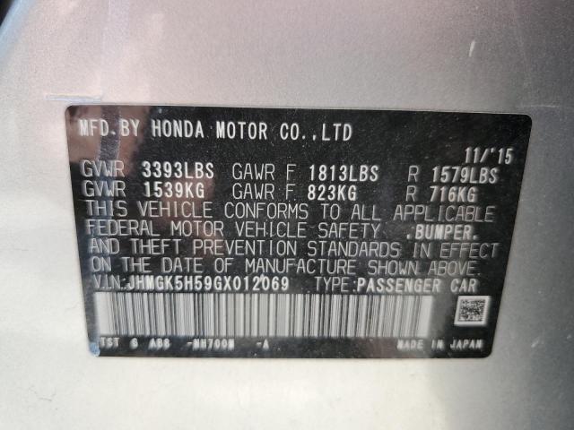 2016 HONDA FIT LX - JHMGK5H59GX012069