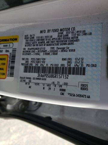 3FA6P0SU8GR157152 Ford Fusion Titanium Phev