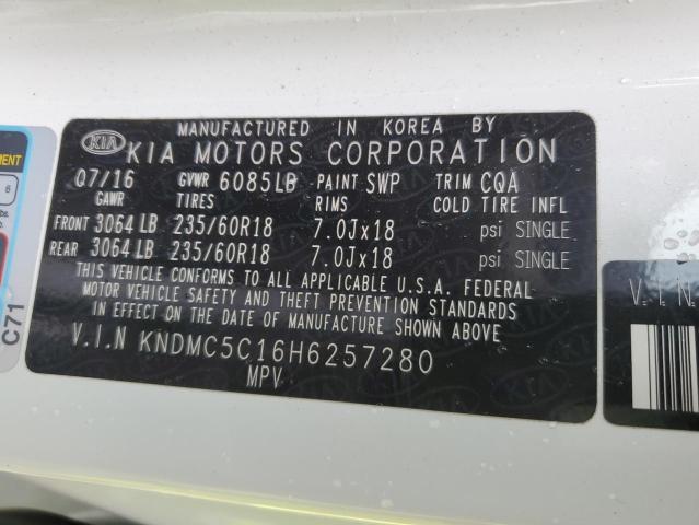 2017 KIA SEDONA EX - KNDMC5C16H6257280