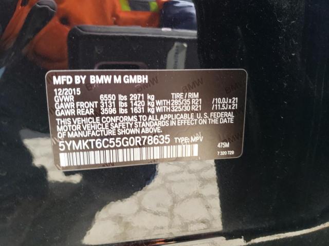 5YMKT6C55G0R78635 BMW X5 M