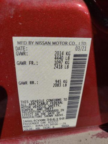 1N4AL4CVXMN366198 Nissan ALTIMA SR