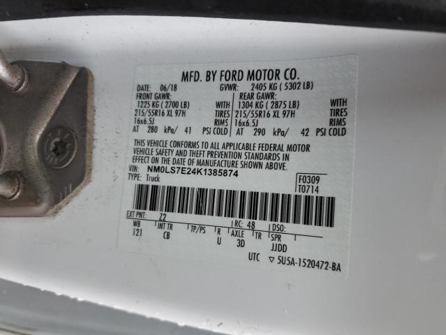 2019 FORD TRANSIT CO - NM0LS7E24K1385874