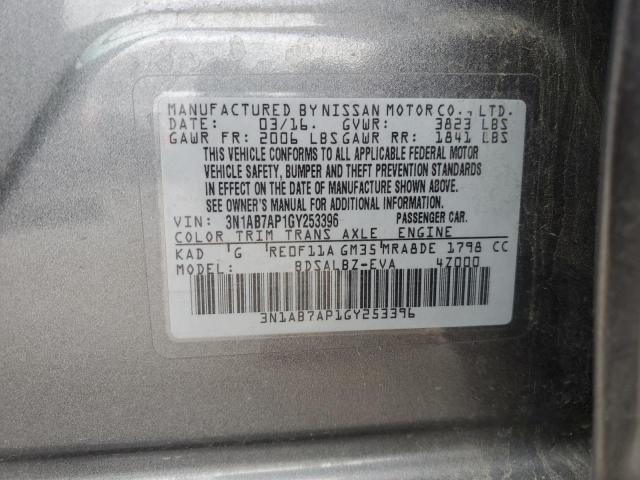 3N1AB7AP1GY253396 Nissan SENTRA S