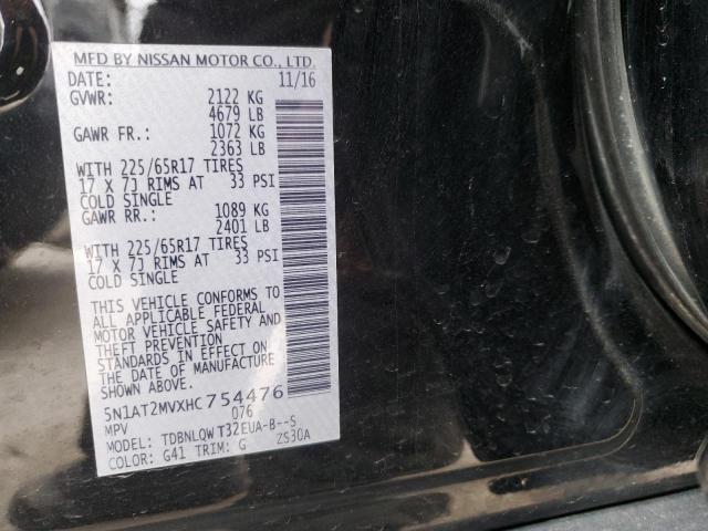 5N1AT2MVXHC754476 Nissan ROGUE SV