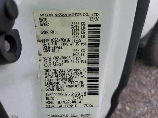1N6ED0CEXLN725918 Nissan FRONTIER S