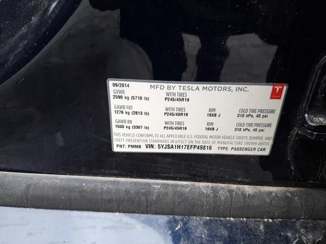 5YJSA1H17EFP49816 Tesla MODEL S