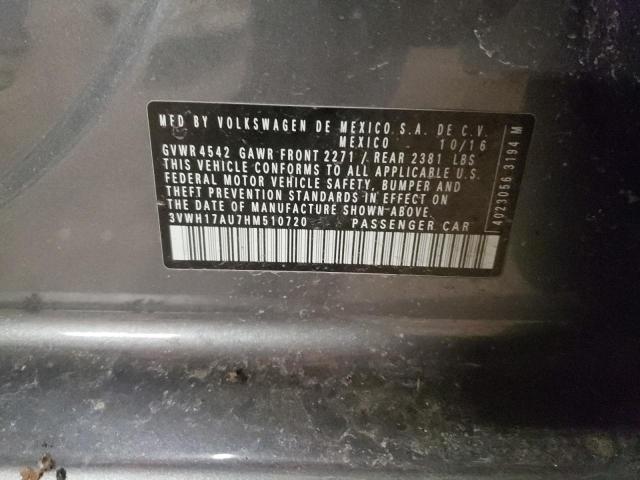 2017 VOLKSWAGEN GOLF ALLTR - 3VWH17AU7HM510720