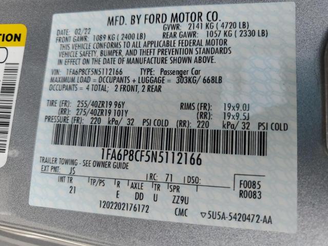 Ford MUSTANG GT 2022 1FA6P8CF5N5112166 Image 4