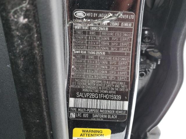 SALVP2BG1FH015939 Land Rover Range Rover Evoque Pure Plus