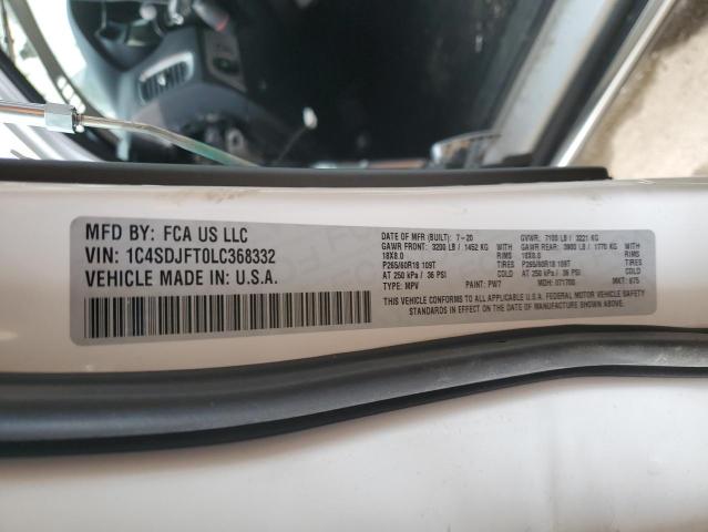 2020 DODGE DURANGO SS 1C4SDJFT0LC368332