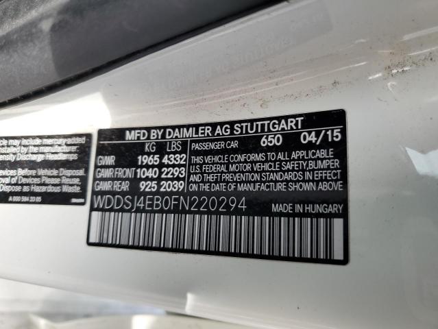 WDDSJ4EB0FN220294 Mercedes-Benz CLA 250