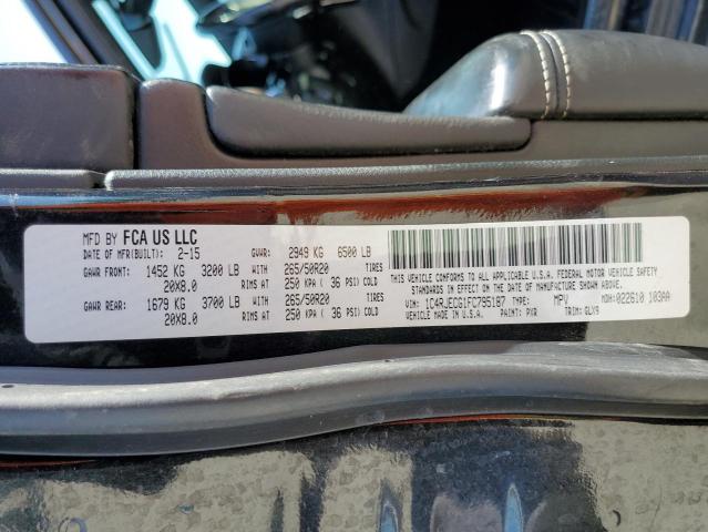1C4RJECG1FC795187 Jeep Grand Cherokee Overland