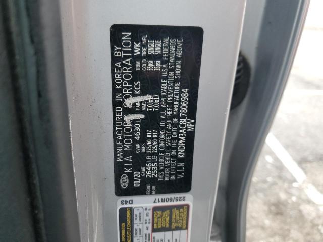 KNDPM3AC8L7806984 KIA Sportage Lx