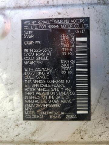 KNMAT2MV9HP559997 Nissan ROGUE S
