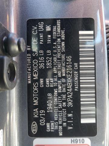 3KPA24ABXKE216146 KIA RIO S