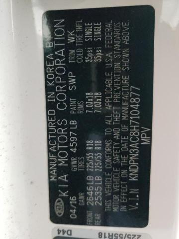 KNDPN3AC8H7104877 KIA Sportage Ex