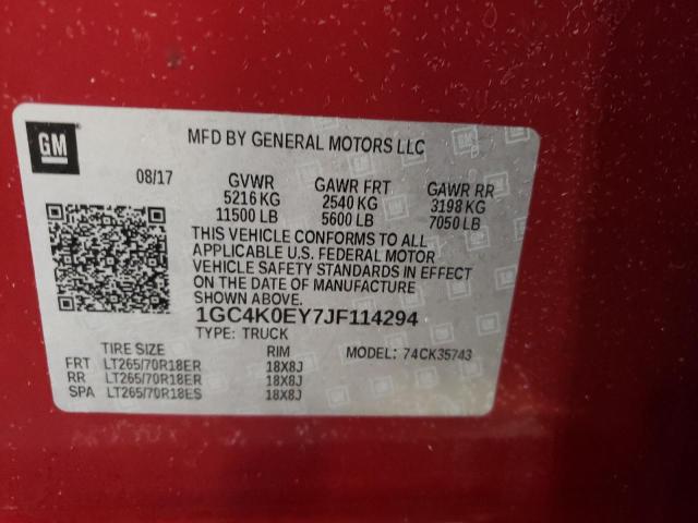 2018 CHEVROLET 3500 - 1GC4K0EY7JF114294