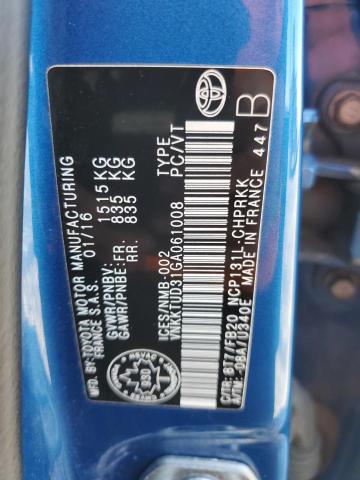 2016 TOYOTA YARIS L - VNKKTUD31GA061008