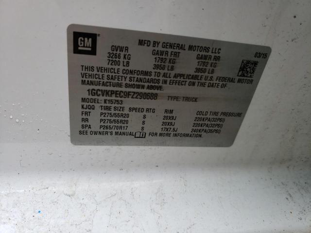 2015 CHEVROLET SLVRD 1500 1GCVKPEC9FZ290688