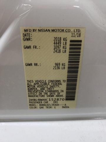 1N4BL4BWXKC152870 Nissan ALTIMA S