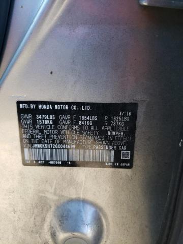 2016 HONDA FIT EX JHMGK5H72GX044699