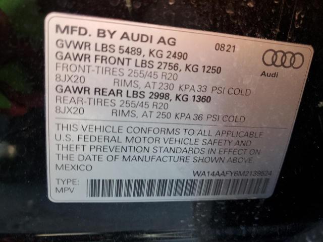 2021 AUDI Q5 SPORTBA WA14AAFY6M2139524