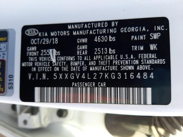 5XXGV4L27KG316484 KIA OPTIMA SXL