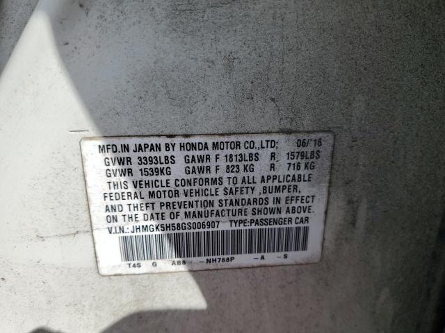 2016 HONDA FIT LX - JHMGK5H58GS006907