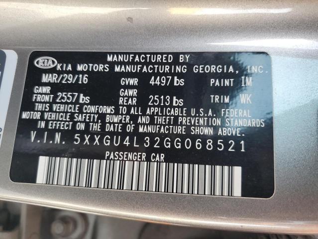 5XXGU4L32GG068521 KIA OPTIMA EX