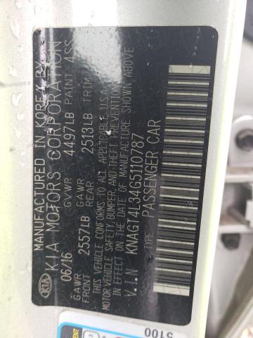 KNAGT4L34G5110787 KIA Optima Lx