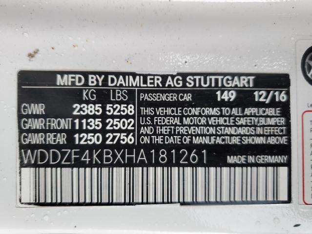 2017 MERCEDES-BENZ E 300 4MAT - WDDZF4KBXHA181261