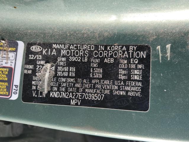 KNDJN2A27E7039507 KIA SOUL