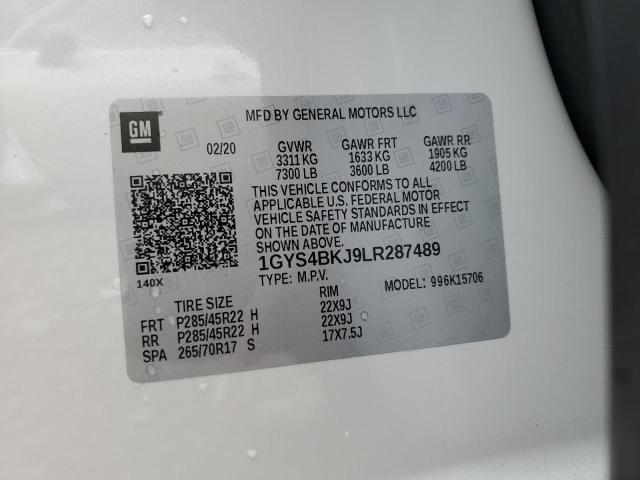 2020 CADILLAC ESCALADE L - 1GYS4BKJ9LR287489