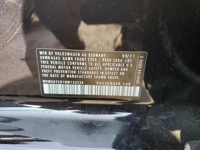 2022 VOLKSWAGEN GTI AUTOBA - WVW587CD1NW124238