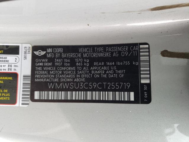 WMWSU3C59CT255719 Mini Cooper