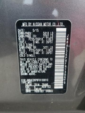 2015 NISSAN QUEST S JN8AE2KP8F9130810