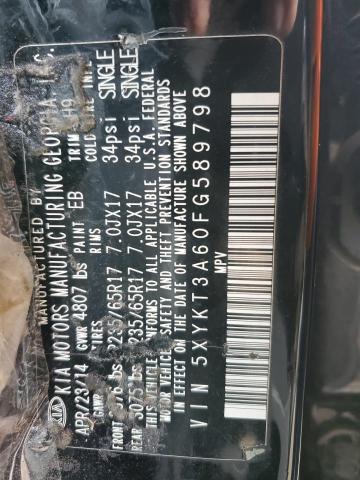 5XYKT3A60FG589798 KIA SORENTO LX