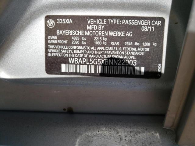 WBAPL5G5XBNN22903 BMW 335 XI