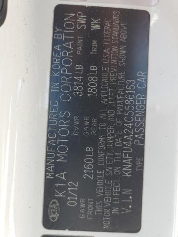KNAFU4A24C5586163 KIA FORTE EX