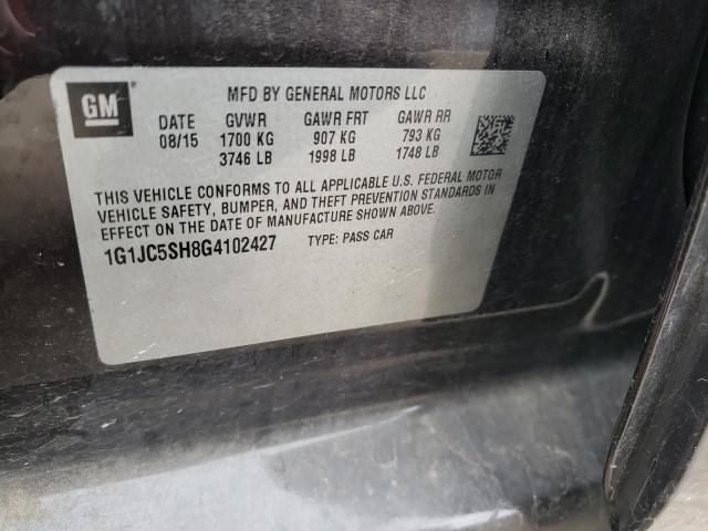 2016 CHEVROLET SONIC LT - 1G1JC5SH8G4102427