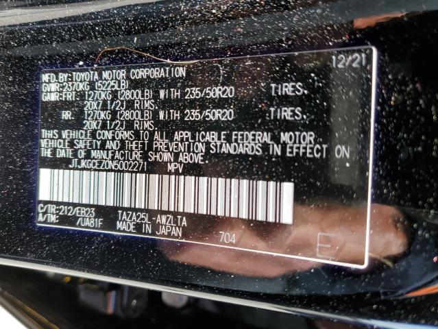 2022 LEXUS NX 350 JTJKGCEZ0N5002271