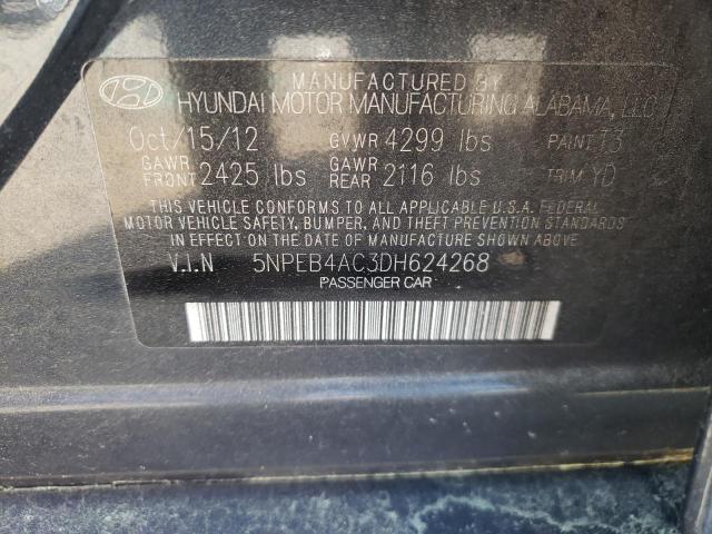 VIN 5NPEB4AC3DH624268 2013 HYUNDAI SONATA no.12